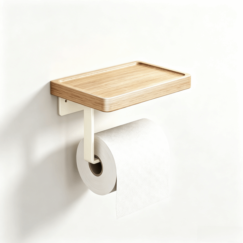 Toilet Paper Holder - Wall Mounted Tissue Holder Self Adhesive