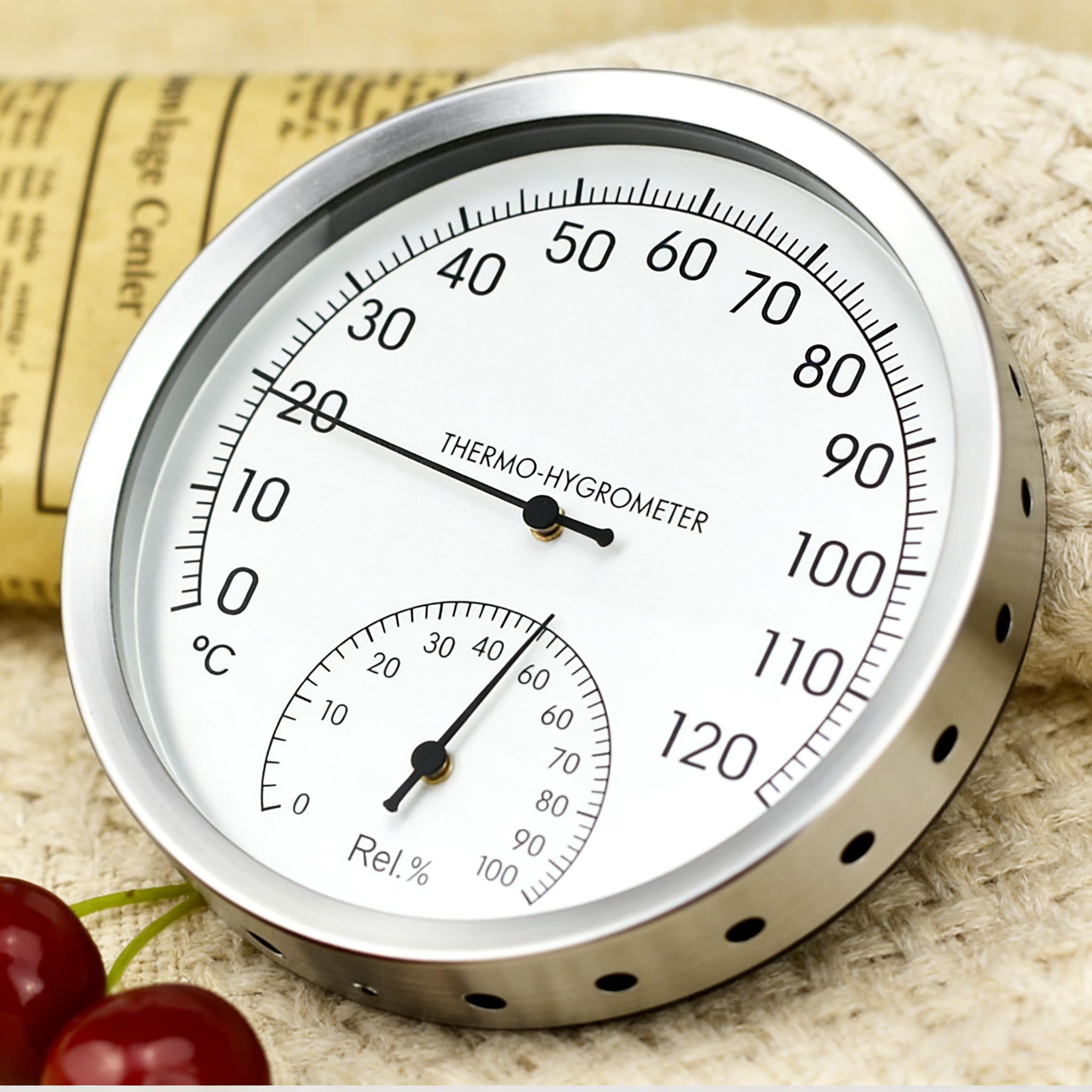 Home Bathroom Sauna - Temperature-Humidity-Meter Room-Accessories Sauna Steam Wood 2-In-1
