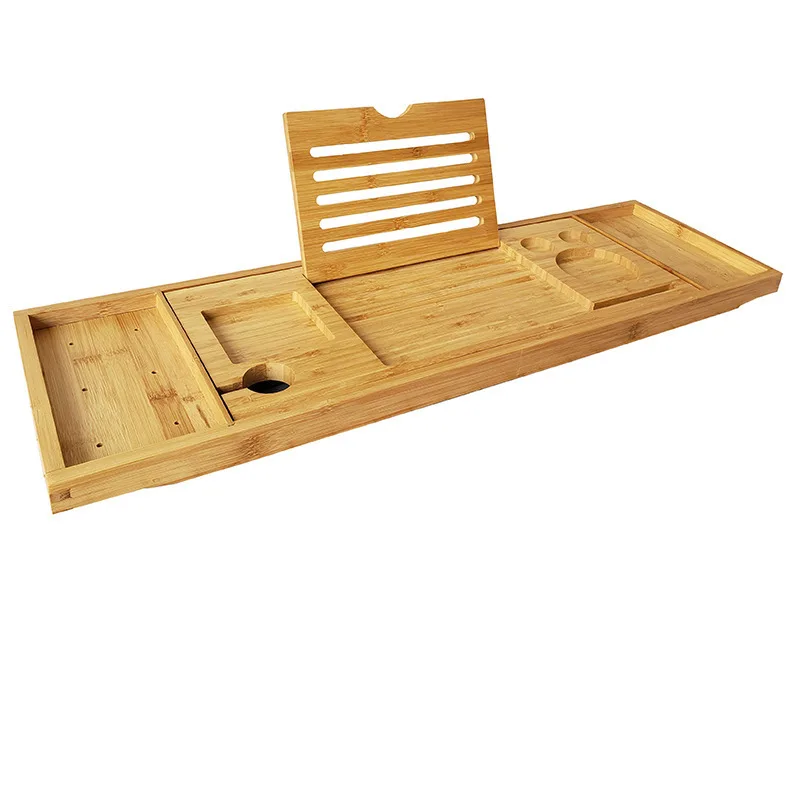 Extendable Spa Bathtub Bamboo  - Bath Caddy Tray recension och pris