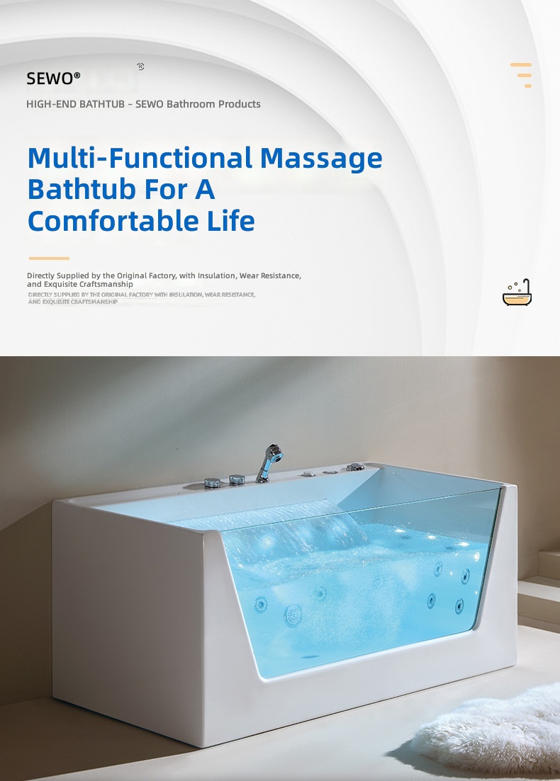 Acrylic Massage Bathtub, Smart - Home Bathroom Jacuzzi recension och pris