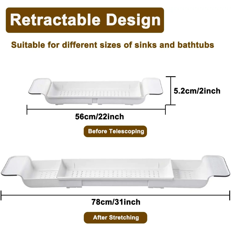 Simple Stylish Bathtub Storage - Bath Caddy Tray recension och pris