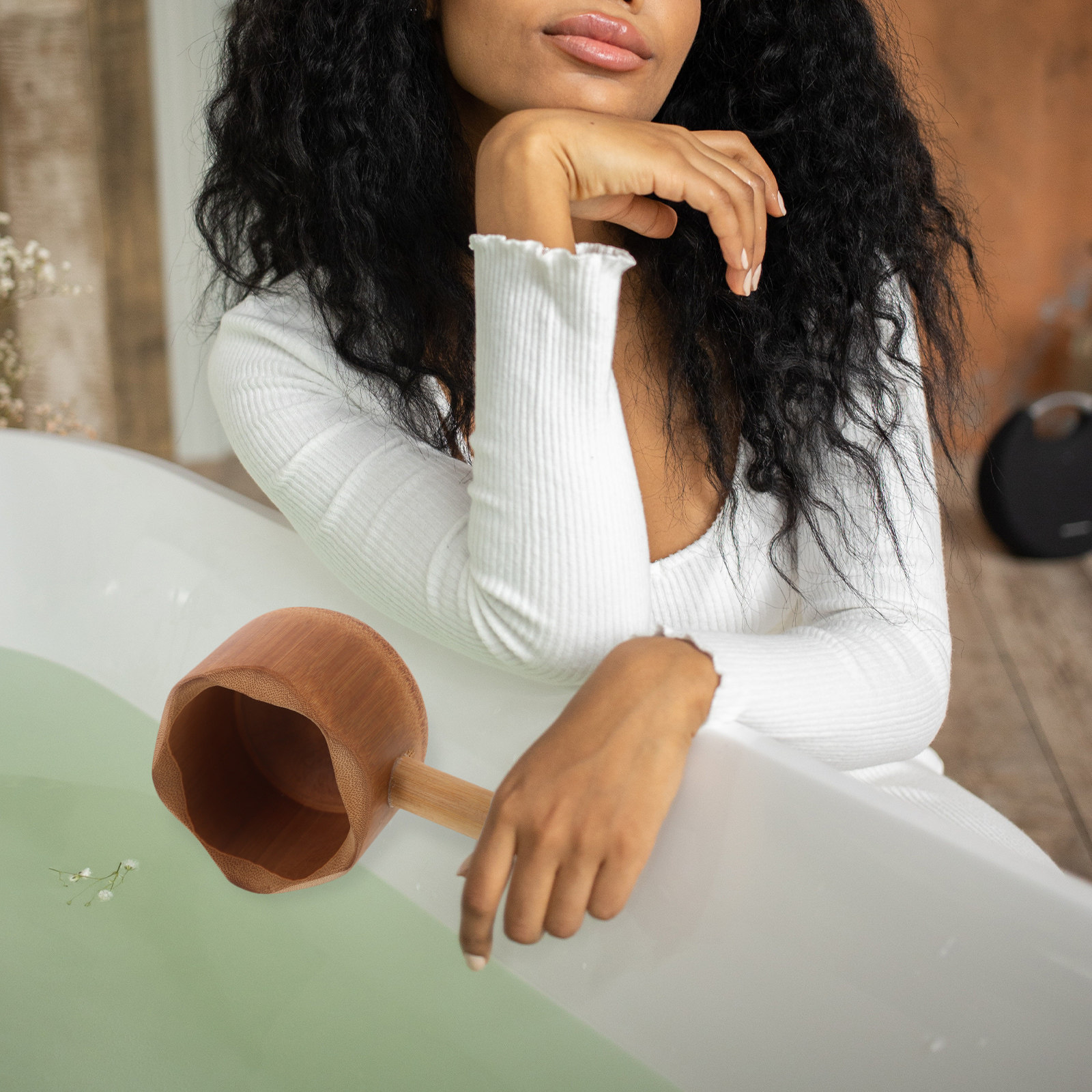 Bamboo Water Ladle Unique Desi - Home Bathroom Sauna recension och pris