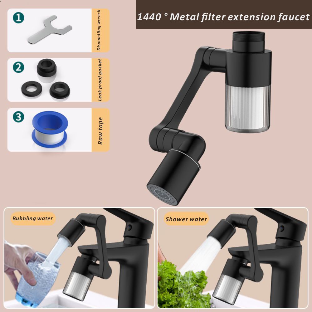 New Black 1440° Rotatable with - Home Bathroom Faucets recension och pris