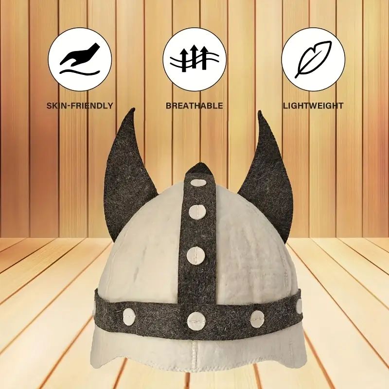 White Grey Viking Horn Wool Fe - Home Bathroom Sauna recension och pris