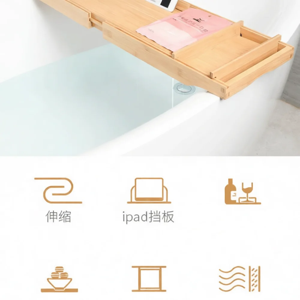 Luxury Adjustable Bathtub Cadd - Bath Caddy Tray recension och pris