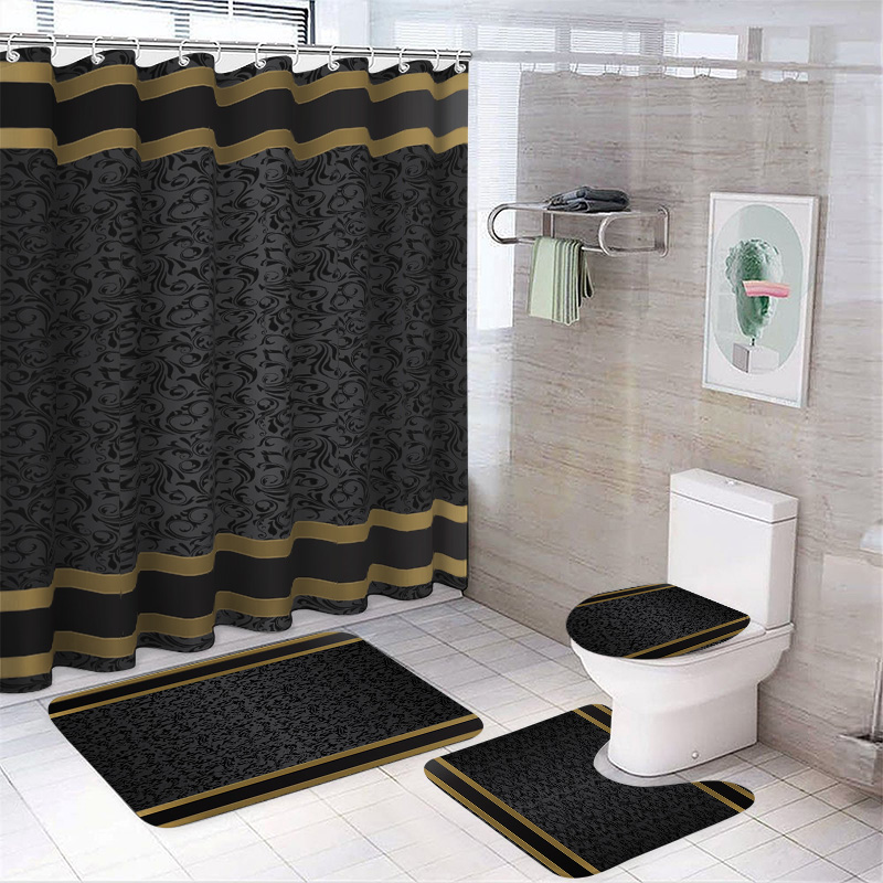 Luxury Black & Gold Bathroom S - Zara Home Bathroom Rug recension och pris
