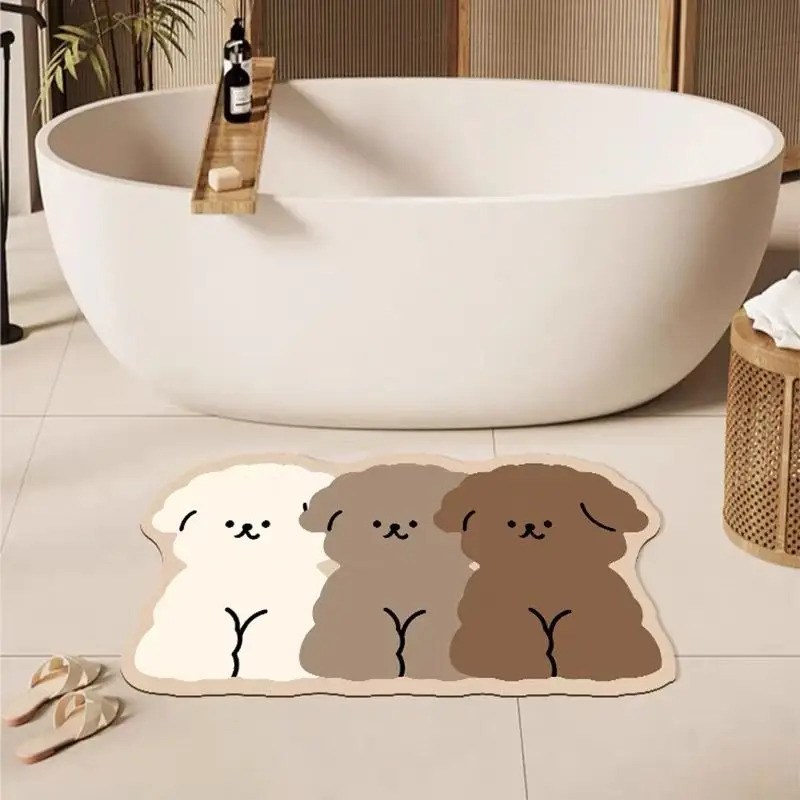 1PC Cute Dog Shaped Bathroom F - Zara Home Bathroom Rug recension och pris