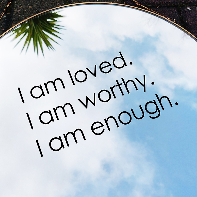 I Am Loved Worthy Enough Mirro - Home Theater Bathroom recension och pris