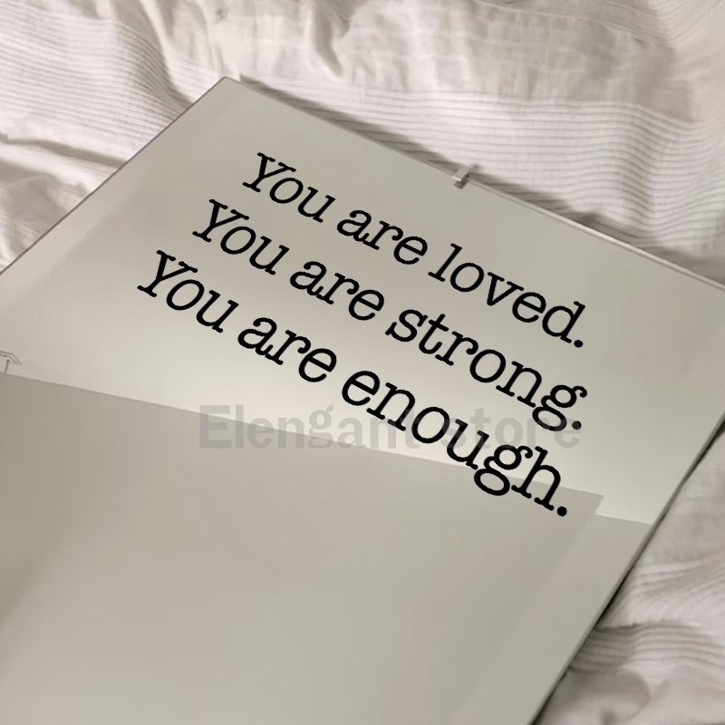 I Am Loved Worthy Enough Mirro - Home Theater Bathroom recension och pris